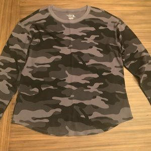 Camouflage long sleeve top